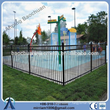 high quality powder coated flat top steel fence